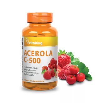 Vitaking Acerola C-500 rágótabletta epres (40 db)