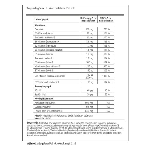 LipoCell MultiVita liposzómás multivitamin sárgabarack ízben (250 ml)