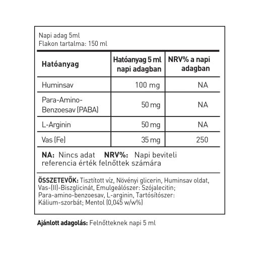 Vasmenta liposzómás folyadék (150 ml)